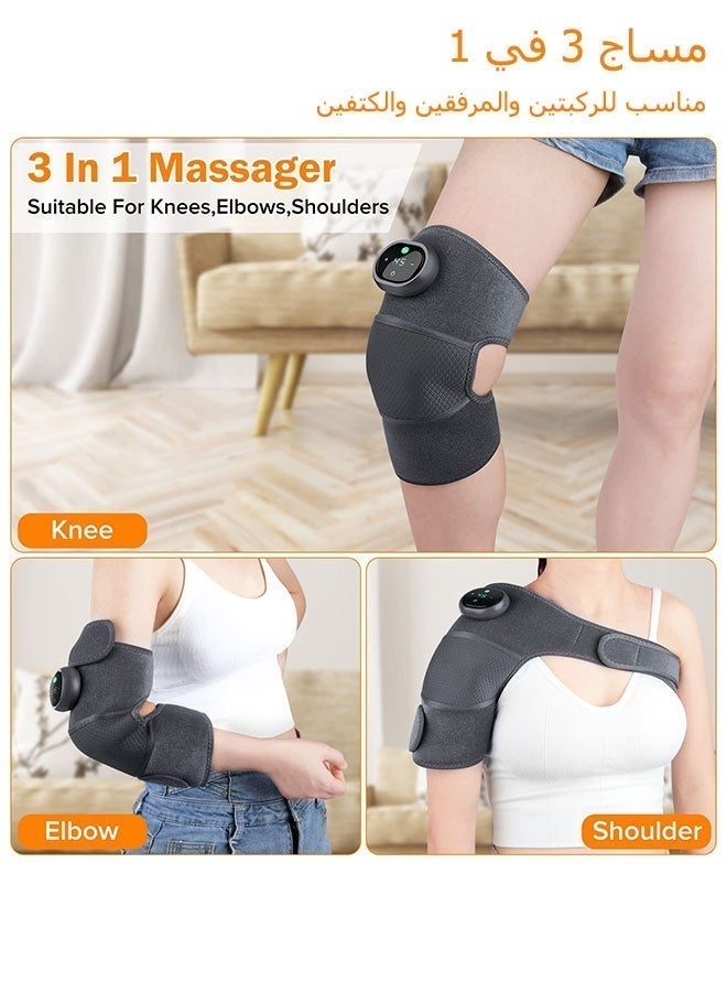 WINEENEE Cordless Heated Knee Massager with Vibration, 6 Massage Modes, Adjustable Wrap Design for Leg & Knee Relaxation, Home & Daily Use - Image 3